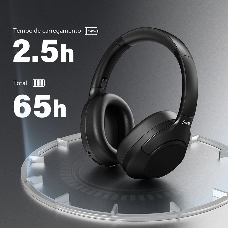 FIFINE X3 – Fone Bluetooth com Cancelamento de Ruído Ativo (ANC) e 65h de Autonomia