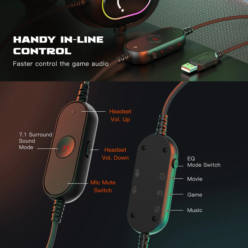 FIFINE H6 – Headset Gamer USB com RGB e Áudio Surround 7.1