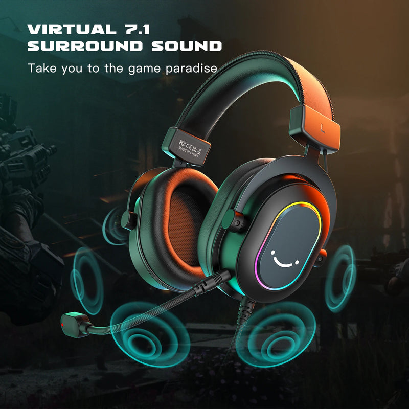 FIFINE H6 – Headset Gamer USB com RGB e Áudio Surround 7.1