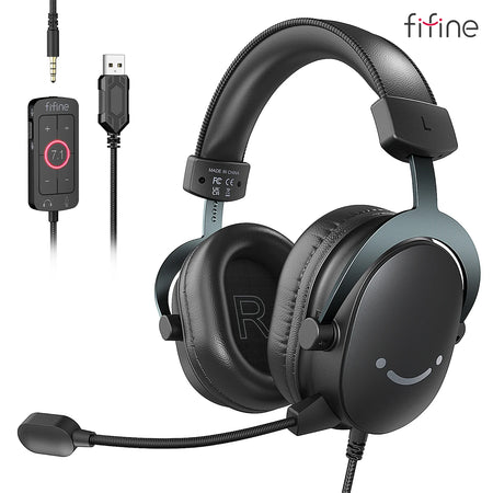 FIFINE H9 – Headset com Fio 7.1 Surround USB/P2