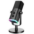 Microfone Dinâmico FIFINE AmpliGame AM8 USB/XLR – Com Toque para Mudo, Saída para Fone e Controles Integrados – Para PC, PS5/PS4 e Mesas de Som