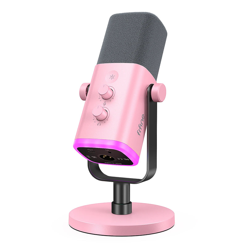 Microfone Dinâmico FIFINE AmpliGame AM8 USB/XLR – Com Toque para Mudo, Saída para Fone e Controles Integrados – Para PC, PS5/PS4 e Mesas de Som