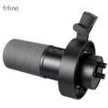 Microfone Dinâmico FIFINE K688 USB/XLR com Suporte Antivibração, Toque para Mudo, Entrada para Fone e Controle de Volume – Para Gravações no PC ou Mesa de Som
