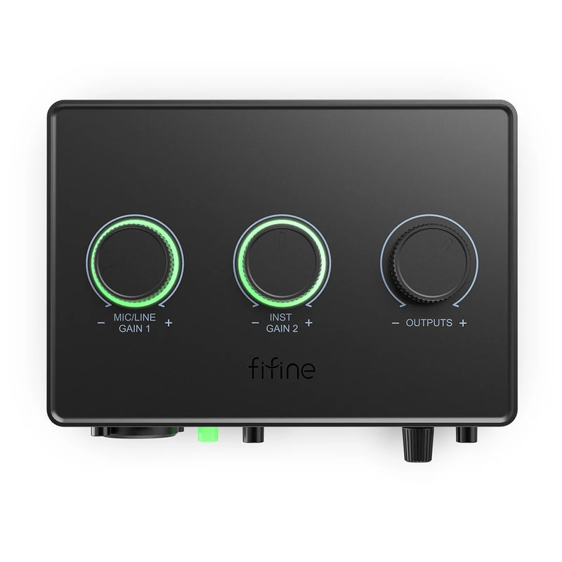 FIFINE Ampli1 – Mesa de Som com Phantom Power 48V para Microfones XLR
